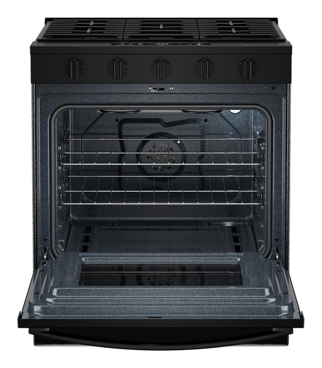 Whirlpool® 30" Black Slide-In Gas Range with Air Cooking Technology-1