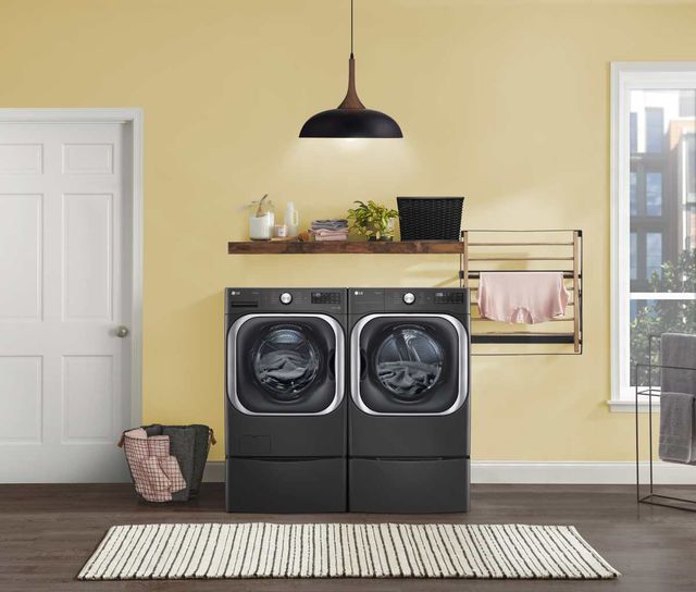 LG Black Steel Front Load Washer & Electric Dryer Laundry Pair-3