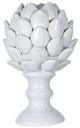 A & B Home White 9" Ceramic Artichoke Sculpture-1