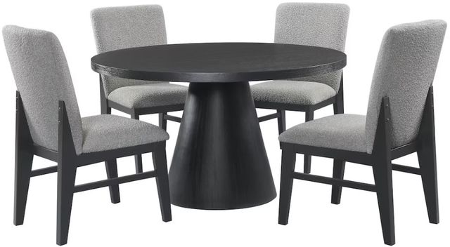 Elements International Portland 5-Piece Black/Grey Standard Height Dining Set-0