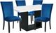 Elements International Valentino 5-Piece Black/Blue/White Dining Set-0