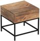 Inspire™ Ojas Natural Burnt Accent Table with Black Base-0