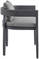 Armen Living Menorca 7-Piece Dark Gray Aluminum/Fabric Outdoor Dining Table Set-5