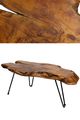 StyleCraft Natural Coffee Table with Black Base-1