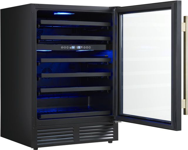 FORNO® Bacchino Series Alta Qualita 24" 4.8 Cu. Ft. Black Wine Cooler -4