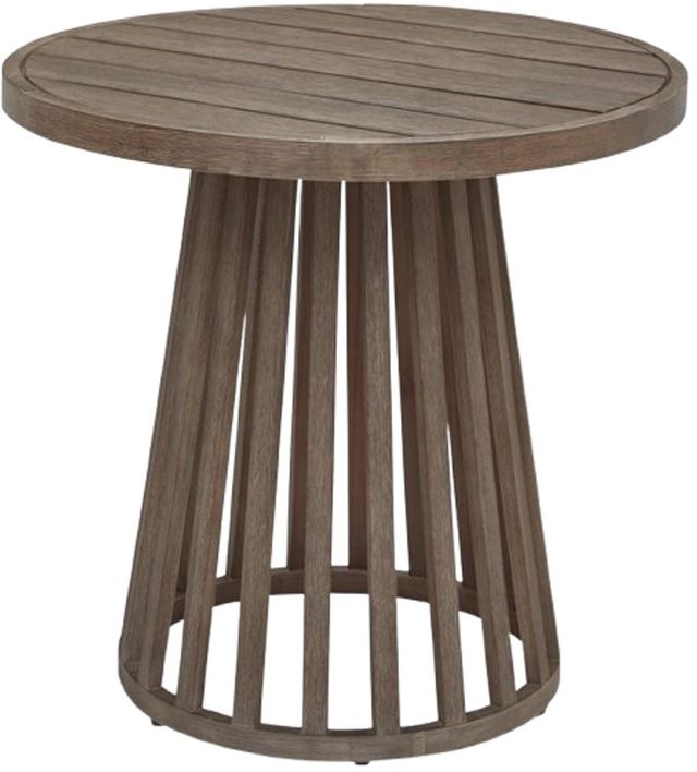 Signature Design by Ashley® Joy 3-Piece Beige Fabric/Wooden Outdoor Conversation Set-3