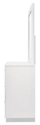 Coaster® Felicity Glossy White Wood Dresser and Mirror-3
