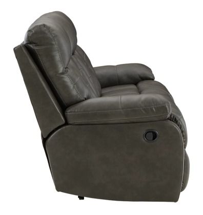 Signature Design by Ashley® Willamen Quarry Reclining Sofa with Drop Down Table-2