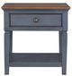 Legends Home Americana Whiskey End Table with Blue Base-2