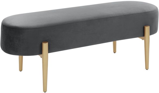 Mazin Furniture Cara Grey Accent Bench-1