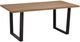Titus Furniture T3350 Brown Dining Table with Black Metal Legs-0