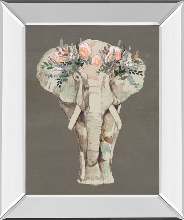 Classy Living Jennifer Goldberger Flower Crown Elephant II Wall Art-0