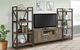 Mazin Furniture Dogue Brown/Gunmetal 4-Shelf Bookcase-2