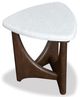 Magnussen Home® Arwen White Top End Table with Turkish Coffee Base-3