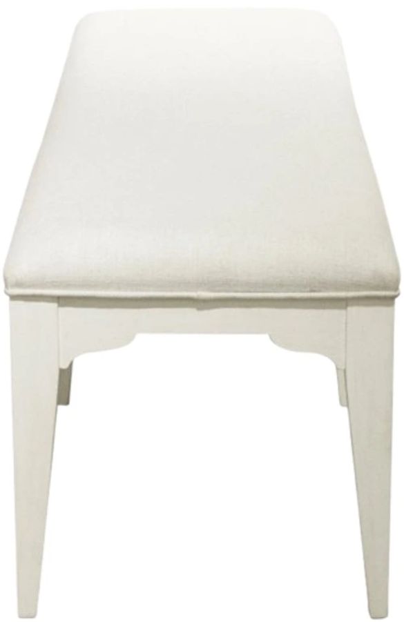 Riverside Furniture Myra Paperwhite Upholstered Dining Bench-3