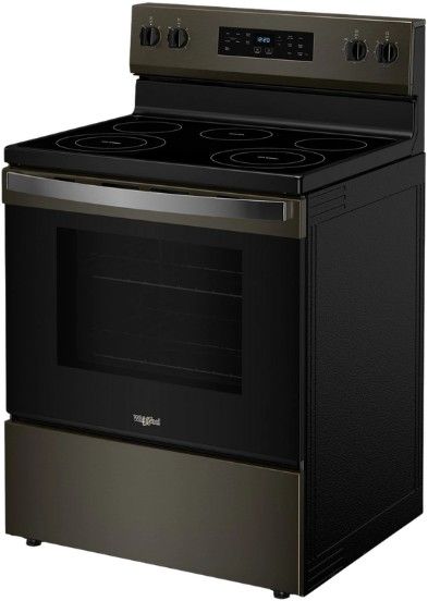 Whirlpool® 30" Black Stainless Steel Freestanding Electric Range with No Preheat Mode and Steam Clean-4