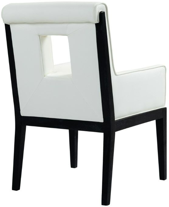 Meridian Furniture Gwendolyn Cream/Black Vegan Leather Dining Chair-3