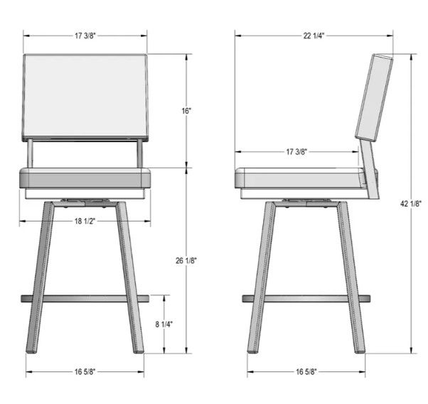 Amisco Customizable Mathilde Swivel Counter Stool-2
