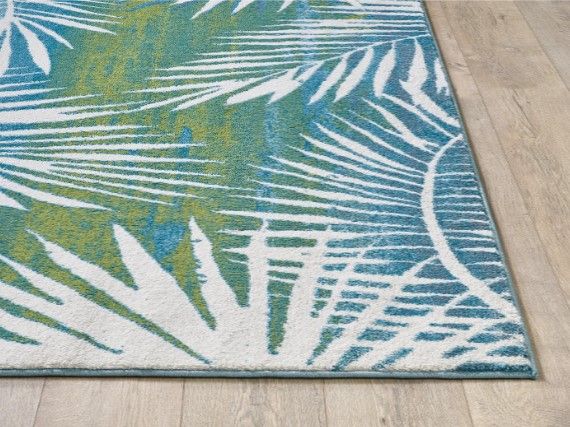 KAS Rugs Stella Green Palms 5'x8' Area Rug-1