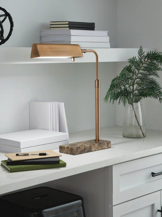 Signature Design by Ashley® Yafe Bronze Desk Lamp-1