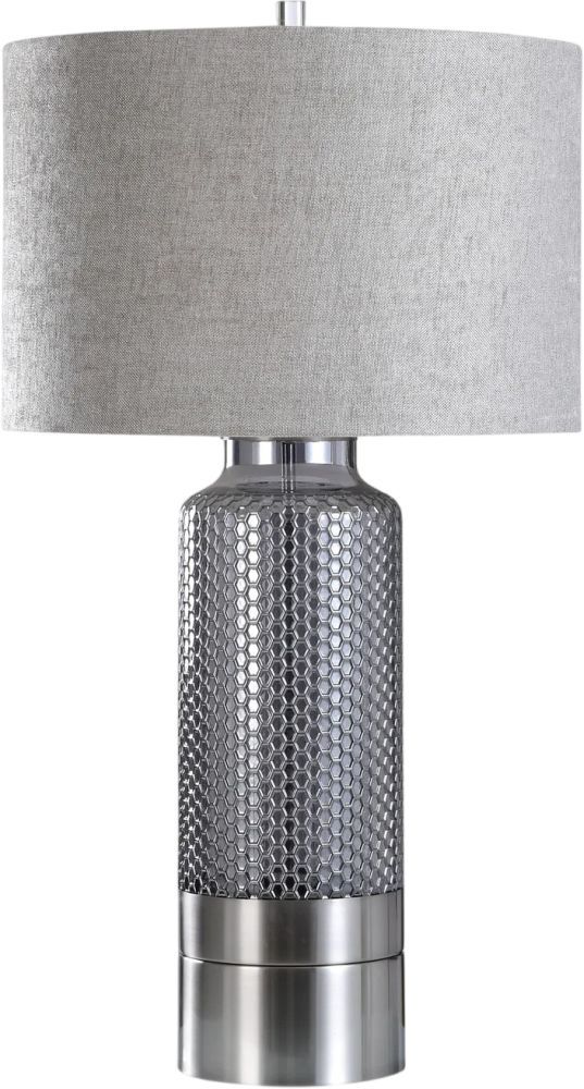 Harp & Finial® Luna Charcoal/Pewter Table Lamp-0