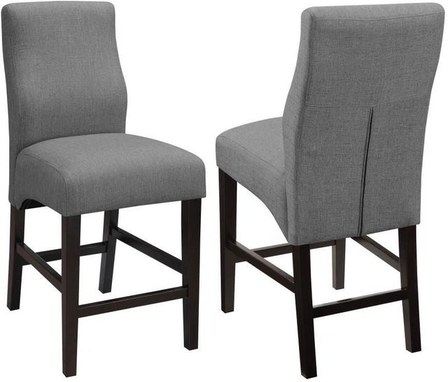 Coaster® Mulberry 2-Piece Grey/Cappuccino Upholstered Counter Stools-0