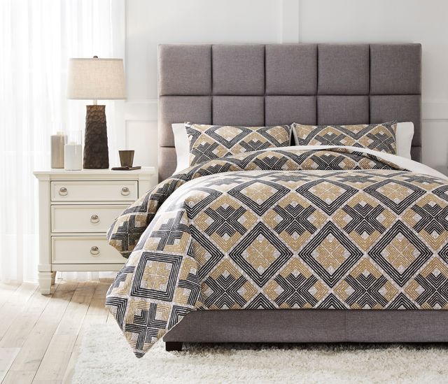 Signature Design by Ashley® Scylla Black/Brown King Comforter Set-2