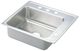 Elkay Lustertone® Classic Lustrous Satin Stainless Steel 22" x 19.5" x 6" Rectangular Single Bowl Drop-in Classroom ADA Sink-0
