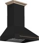 FORNO® Aria Series Alta Qualita 30" Black Wall Mounted Range Hood-1