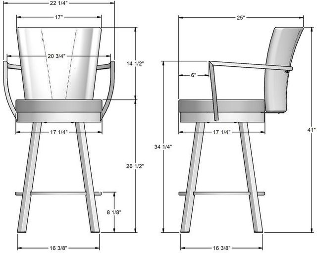 Amisco Customizable Cardin Swivel Counter Stool-2