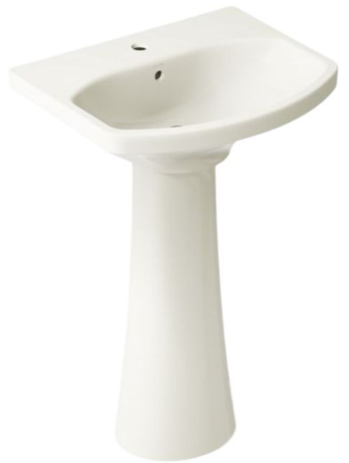 Kohler Cimarron® Biscuit 22.75" Rectangular Pedestal Bathroom Sink-0