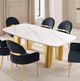 Furniture of America® Northall Gold/White Dining Table-1