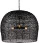 Currey & Company Piero Satin Black Large Pendant Lighting-2