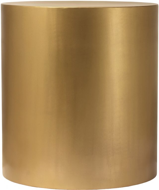 Meridian Furniture Cylinder Brushed Gold End Table-1