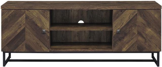 Coaster® Myles Rustic Oak Herringbone TV Console-1
