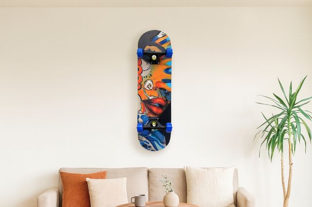 Classy Living Playful Graffiti Woman Face Skateboard Wall Art-1