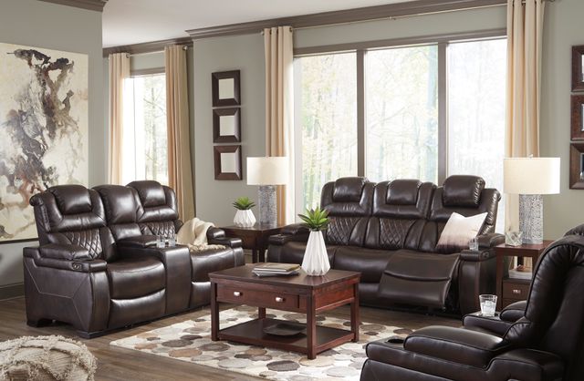 Signature Design by Ashley® Warnerton 2-Piece Chocolate Living Room Set with Power Reclining Sofa-3