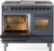 Ilve® Nostalgie II Series 40" Blue Grey Pro Style Dual Fuel Range-2
