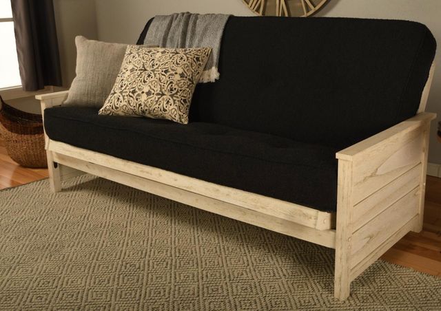 Kodiak Furniture Lexington Canton Black/Weathered White Full Futon with Mattress-1