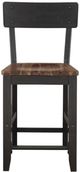 Steve Silver Co. Bermuda 6-Piece Black/Dark Acacia Counter Dining Set-4
