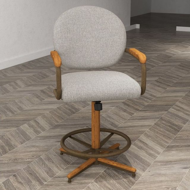 Chromcraft™ Customizable Chambers 26" Counter Chair with Narrow Wood Caps-1