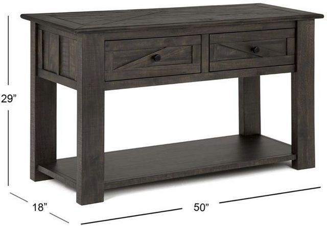 Magnussen Home® Garrett Weathered Charcoal Sofa Table-1