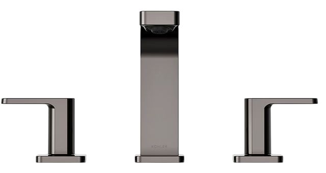 KOHLER® Parallel® Vibrant Titanium Widespread Bathroom Sink Faucet-1