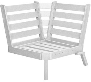C R Plastics Tofino White Sectional Corner Piece-0