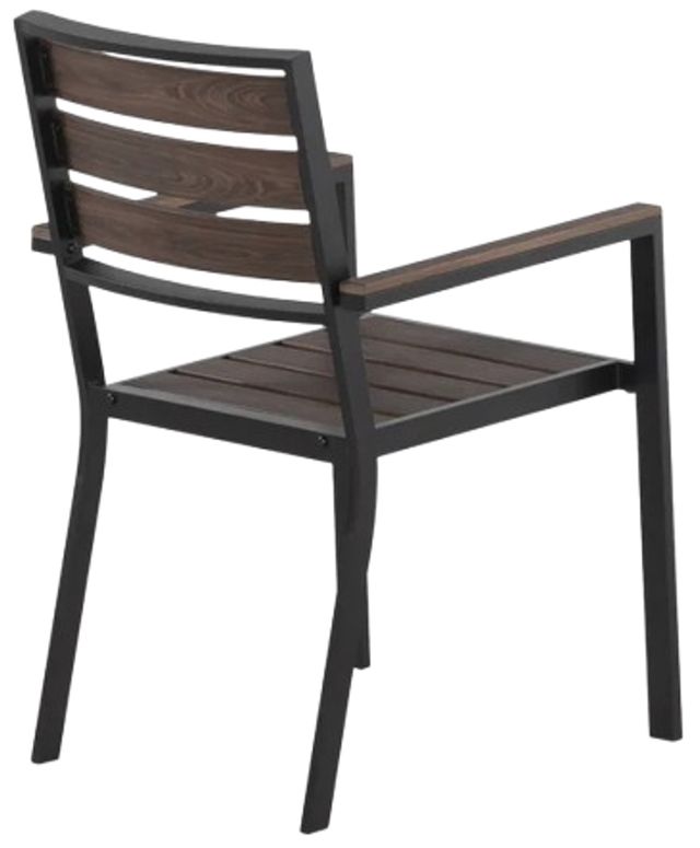 Transformer Table Transformer Black/Dark Walnut Aluminum/Polystyrene Stackable Outdoor Dining Chair -1