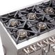 FORNO® Capriasca 48" Stainless Steel Pro Style Dual Fuel Range-1