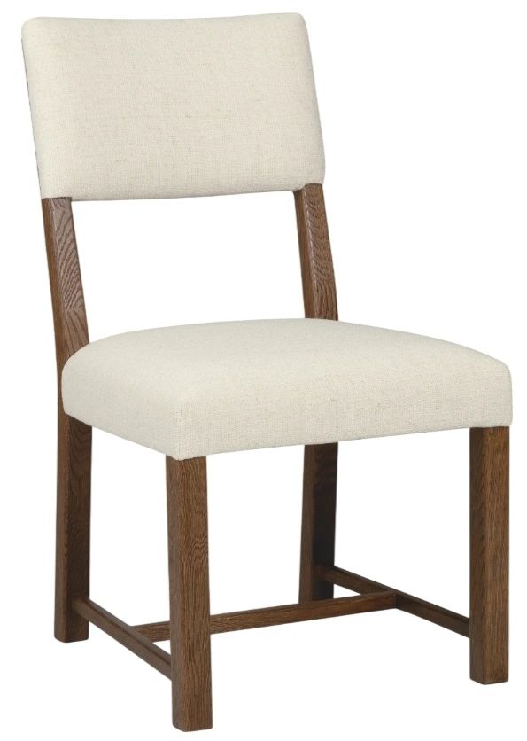 Hooker® Furniture Driftwood Worn Saddle/Lovegood Bisque Upholstered Dining Side Chair-0
