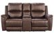 Signature Design by Ashley® Beryton Espresso Power Reclining Loveseat with Console and Adjustable Headrest-1