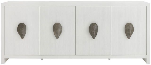 Universal Explore Home™ Oasis White Sandblasted Quartered Pine 86" Shoreline Credenza-2