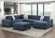 Homelegance® Raife 5-Piece Blue Right-Arm Facing Sleeper Sectional with Chaise and Ottoman-1